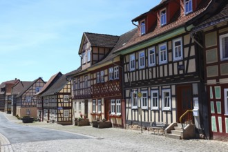 Second smallest town in Germany, Ummerstadt in the district of Hildburghausen, street in the old