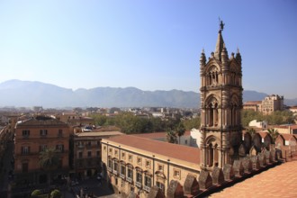 City of Palermo, view from the roof of the Cathedral Maria Santissima Assunta to the west tower