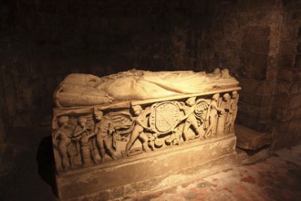 City of Palermo, the Cathedral Maria Santissima Assunta, sarcophagus in the crypt, tomb of Giovanni