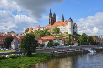 Albrechtsburg Castle and Meissen Cathedral on the River Elbe, Meissen, Saxony, Germany, Europe