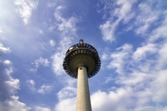 Köterberg telecommunications tower, slightly cloudy sky, Lügde, Weserbergland, North