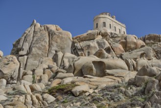 Weathered granite rocks at Capo Testa, Sassari, Sardinia, Italy, Europe