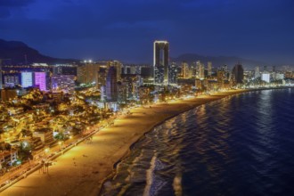 Skyline of Benidorm with the high-rise Intempo, with 192 metres the highest residential building in