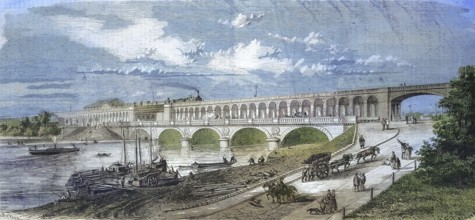 Viaduct of the Ring Railway between the Quartier d'Auteuil and Quartier de Javel, 1869, Paris,