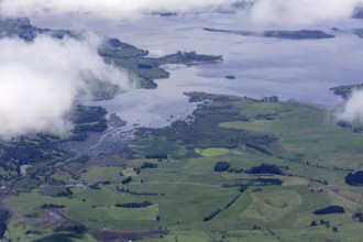 Flug von Christchurch nach Auckland, Neuseeland