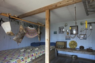 Interior of traditional house at the Uummannaq Museum, North-Greenland, Greenland, North America