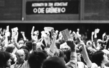 Federal Party Congress The Greens in the Westfalenhalle on 21.06.1980 in Dortmund, Germany, Europe