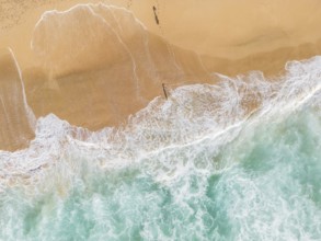 Aerial view of Paliku aka Donkey Beach, Kauai, Hawaii, USA, North America