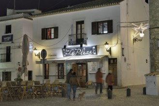 Bar "La Plaza" on the church square, Altea, Costa Blanca, Province of Alicante, Spain, Europe