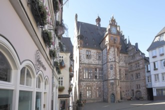 Town Hall on the Market Square, Marburg, Hesse, Germany, Europe