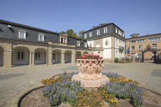 Inner courtyard of the neo-baroque Büsingpalais, Main, Offenbach, Hesse, Germany, Europe