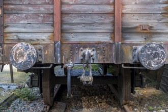 Buffer plate, railway, railway wagon, siding, North Rhine-Westphalia, Germany, Europe