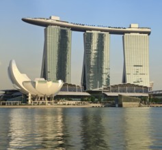 SINGAPORE, MAY 6: The Marina Bay Sands complex on sunset on May 6, 2011 in Singapore. Marina Bay