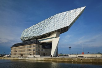 ANTWERP, BELGIUM, MAY 27, 2018: Antwerp port administration headquarters, designed by famous