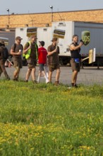 Detroit, Michigan USA, 30 June 2023, Members of the Teamsters Union carried just practicing picket