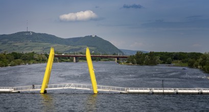 Ponte Cagrana, bridge in Donaucity, Vienna, Austria, Europe