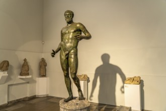 Bronze statue of Septimius Severus in the Cyprus Museum, Nicosia, Cyprus, Europe