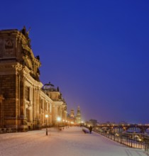 Brühl's Terrace in winter