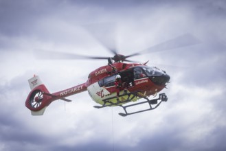 Winch rescue training of the rescue helicopter, Christoph 62, on the occasion of the 50th