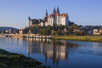 Meissen Castle Hill with Bishop's Palace, Albrechtsburg Castle and Cathedral on the Elbe in the