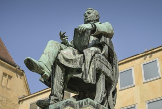 Robert Mayer Monument, Market Square, Old Town, Heilbronn, Baden-Württemberg, Germany, Europe