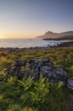 Coast with rugged cliffs near Bleik, Andoya Island, Vesterålen, Norway, Europe