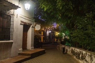 Nightshot of the Historical center of the Unesco world heritage site, Mompox, Colombia, South