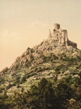 Le Cantal, Chateau de Leoting, near Blesle, Auvergne, France, c. 1890, Historic, digitally enhanced