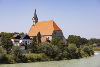 Collegiate Church, Laufen an der Salzach, Rupertiwinkel, Upper Bavaria, Bavaria, Germany, Europe