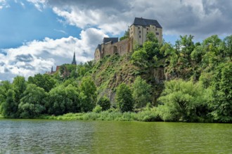 Mildenstein Castle on the river Freiberger Mulde, Leisnig, Saxony, Germany, Europe