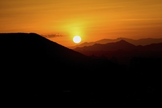 Sunset near Cartagena, Region of Murcia, Spain, Europe