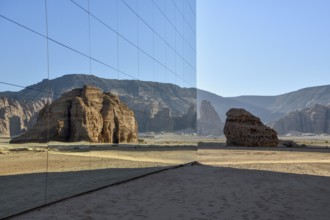 Maraya, mirrored event hall in the middle of the desert, AlUla, Medina Province, Saudi Arabia,