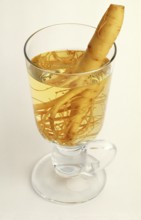 Ginseng (Panax ginseng) Ginseng wine, ginseng, ginseng root, medicinal plant of Asian medicine