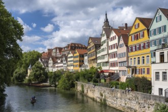 Old town houses on the Neckar, Tübingen, Baden-Württemberg, Germany, Europe