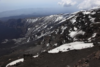 Volcanic landscape at the secondary crater of Etna, Etna, Sicily, Italy, Europe