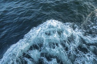 Bow wave of a ship, Baltic Sea, Mecklenburg-Western Pomerania, Germany, Europe