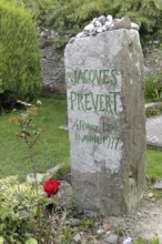 Churchyard with the grave of the French writer, poet and screenwriter Jacques Prévert at