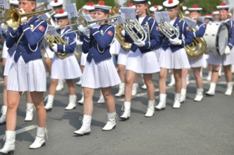 Participants and spectators at the traditional Schuetzenumzug on 09.07.2017 in Iserlohn, Germany,