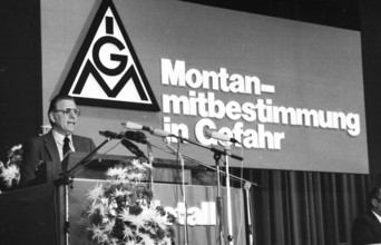 IG Metall conference on co-determination in the coal and steel industry on 3 July 1980 in Dortmund.