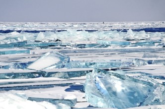 Ice chaos, Lake Baikal, Olkhon Island, Pribaikalsky National Park, Irkutsk Province, Siberia,