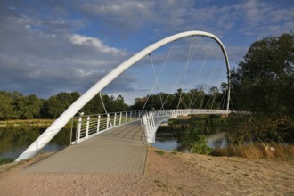 Arched bridge over the Mulde River near Dessau, Middle Elbe Biosphere Reserve, Saxony-Anhalt,