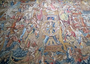 Antique tapestry in the Palace Museum, Palacio La Granja de San Ildefonso or Summer Palace,