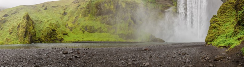 Skógafoss is a waterfall situated on the Skógá River in the south of Iceland