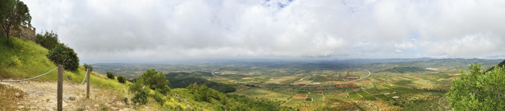 View from the mountains in Spain. Panoramic landscape