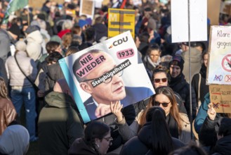 Demonstration of more than 14000 people against the AfD and the Merz-CDU and their asylum policy,