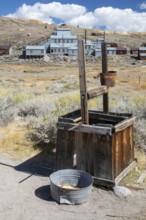 Bodie, California - A water well at Bodie State Historic Park. The park preserves the remains of a