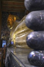 Reclining Buddha in Wat Pho, Temple of the Reclining Buddha, Bangkok, Thailand, Asia