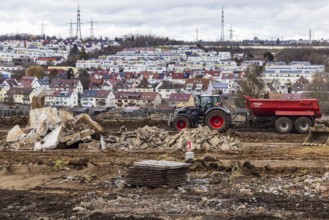 Construction work for a new development area for 460 flats in the new Böckinger Strasse