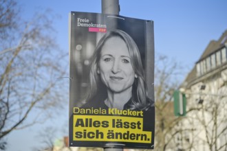 Daniela Kluckert, Free Democratic Party FDP, Election poster for the Bundestag election on 23