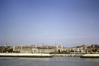 Jeronimos Monastery, Mosteiro dos Jerónimos viewed from River Tagus, Lisbon, Portugal, Europe 1965,